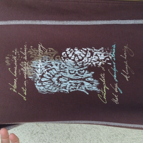 Chico's Zenergy Reversible Brown Off-White Poetry Athletic Jacket 2 (L/12) - Picture 4 of 11